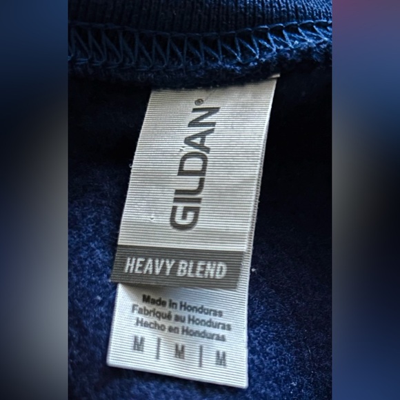 NOT TODAY SWEATSHIRT crewneck navy blue with floral letters cozy - Picture 4 of 5